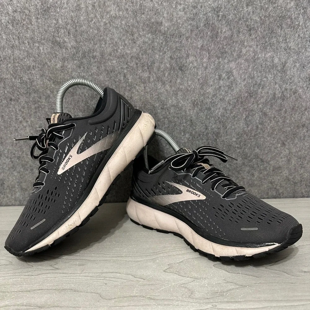 Brooks Ghost 13 Running Shoes Womens 6 Black Pink Neutral Cushion Sneakers‎